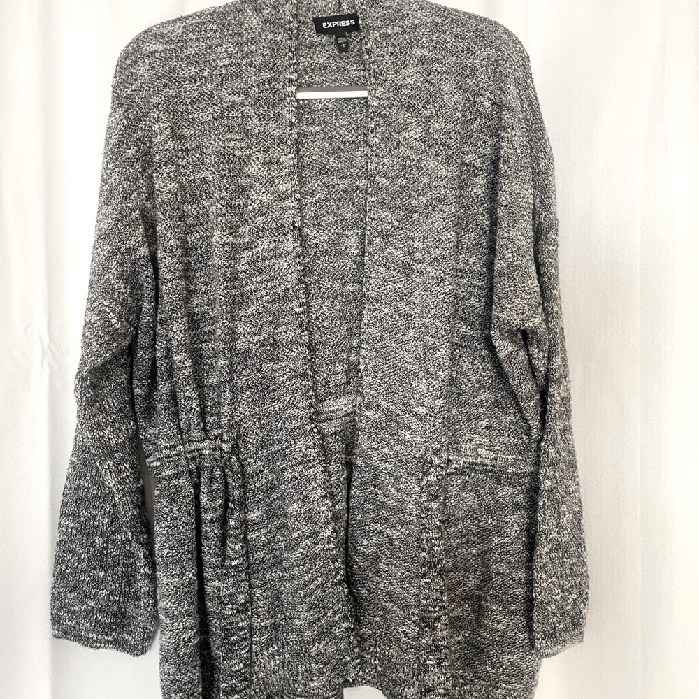 Express Women's Gray open knit Sweater large women’s